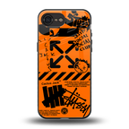 orange travis scott x anti social social club back phone cover | glass case for iphone 16e