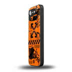orange travis scott x anti social social club back phone cover | glass case for iphone 16e
