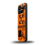 orange travis scott x anti social social club back phone cover | glass case for nothing phone 1