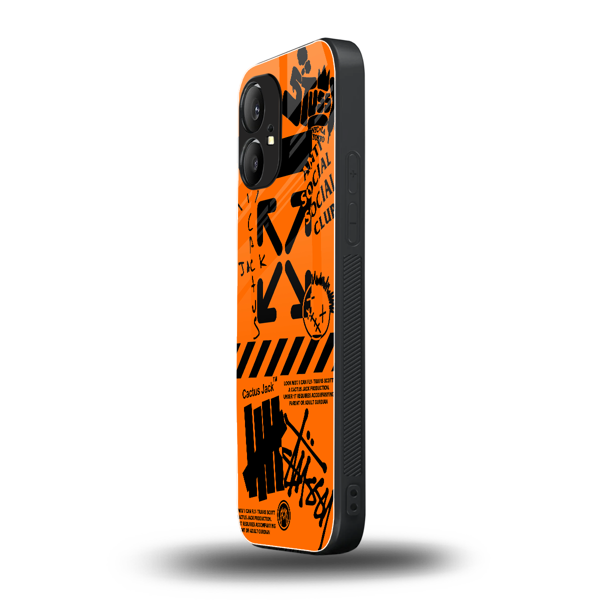 orange travis scott x anti social social club back phone cover | glass case for nothing phone 1