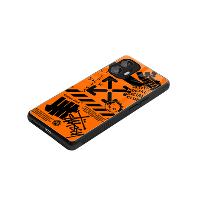 orange travis scott x anti social social club back phone cover | glass case for nothing phone 2