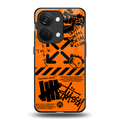 orange travis scott x anti social social club back phone cover | glass case for oneplus nord 3