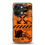 orange travis scott x anti social social club back phone cover | glass case for oneplus nord 3
