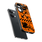 orange travis scott x anti social social club back phone cover | glass case for oneplus nord 3