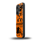 orange travis scott x anti social social club back phone cover | glass case for oneplus nord 3