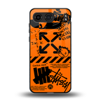 orange travis scott x anti social social club back phone cover | glass case for oneplus nord 4