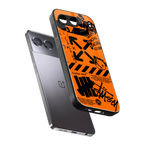 orange travis scott x anti social social club back phone cover | glass case for oneplus nord 4