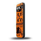 orange travis scott x anti social social club back phone cover | glass case for oneplus nord 4