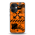 orange travis scott x anti social social club back phone cover | glass case for oneplus nord ce 3