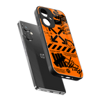 orange travis scott x anti social social club back phone cover | glass case for oneplus nord ce 3
