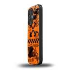 orange travis scott x anti social social club back phone cover | glass case for oneplus nord ce 3