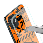 orange travis scott x anti social social club back phone cover | glass case for oneplus nord ce 3