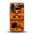 orange travis scott x anti social social club back phone cover | glass case for oneplus nord ce 4 lite