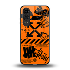 orange travis scott x anti social social club back phone cover | glass case for oneplus nord ce 4 lite