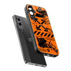 orange travis scott x anti social social club back phone cover | glass case for oneplus nord ce 4 lite