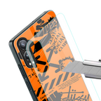 orange travis scott x anti social social club back phone cover | glass case for oneplus nord ce 4 lite