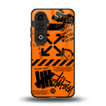 orange travis scott x anti social social club back phone cover | glass case for oneplus nord ce 4