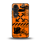 orange travis scott x anti social social club back phone cover | glass case for oneplus nord ce 4