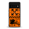 orange travis scott x anti social social club back phone cover | glass case for google pixel 6 pro