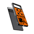 orange travis scott x anti social social club back phone cover | glass case for google pixel 6 pro