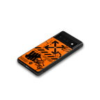 orange travis scott x anti social social club back phone cover | glass case for google pixel 6 pro