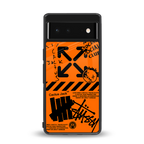 orange travis scott x anti social social club back phone cover | glass case for Google Pixel 6A