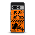 orange travis scott x anti social social club back phone cover | glass case for google pixel 7 pro