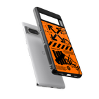 orange travis scott x anti social social club back phone cover | glass case for google pixel 7 pro