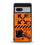 orange travis scott x anti social social club back phone cover | glass case for Google Pixel 7A