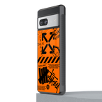 orange travis scott x anti social social club back phone cover | glass case for Google Pixel 7A