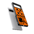 orange travis scott x anti social social club back phone cover | glass case for google pixel 8 pro