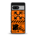 orange travis scott x anti social social club back phone cover | glass case for Google Pixel 8