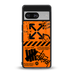 orange travis scott x anti social social club back phone cover | glass case for Google Pixel 8