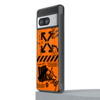 orange travis scott x anti social social club back phone cover | glass case for Google Pixel 8