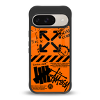 orange travis scott x anti social social club back phone cover | glass case for google pixel 9