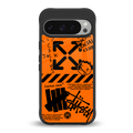 orange travis scott x anti social social club back phone cover | glass case for google pixel 9 pro