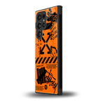 orange travis scott x anti social social club back phone cover | glass case for samsung galaxy s24 ultra
