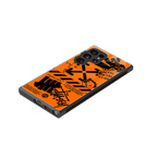 orange travis scott x anti social social club back phone cover | glass case for samsung galaxy s23 ultra