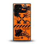 orange travis scott x anti social social club back phone cover | glass case for samsung galaxy s25 ultra