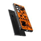 orange travis scott x anti social social club back phone cover | glass case for samsung galaxy s25 ultra