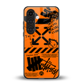 orange travis scott x anti social social club back phone cover | glass case for samsung galaxy s23 plus