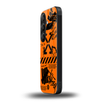 orange travis scott x anti social social club back phone cover | glass case for samsung galaxy s25