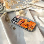 orange aesthetic back phone cover | glass case for samsung galaxy s23 plus