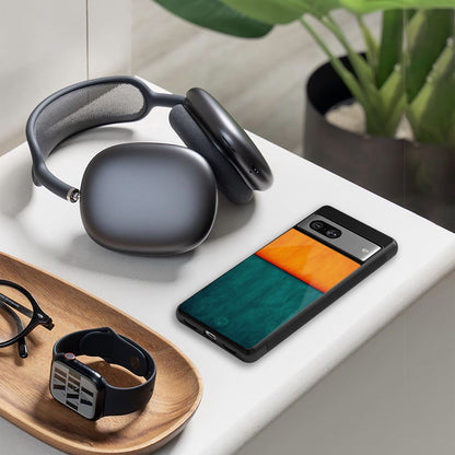 orange green back phone cover | glass case for iphone 15 pro