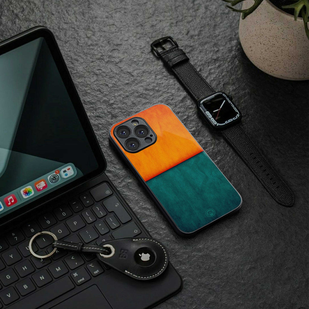 orange green back phone cover | glass case for oneplus nord 3