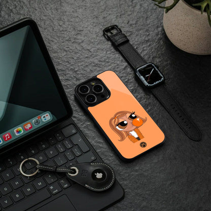 orange tote powerpuff girl back phone cover | glass case for iphone 16