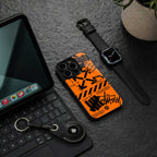 orange travis scott x anti social social club back phone cover | glass case for samsung galaxy s24 fe