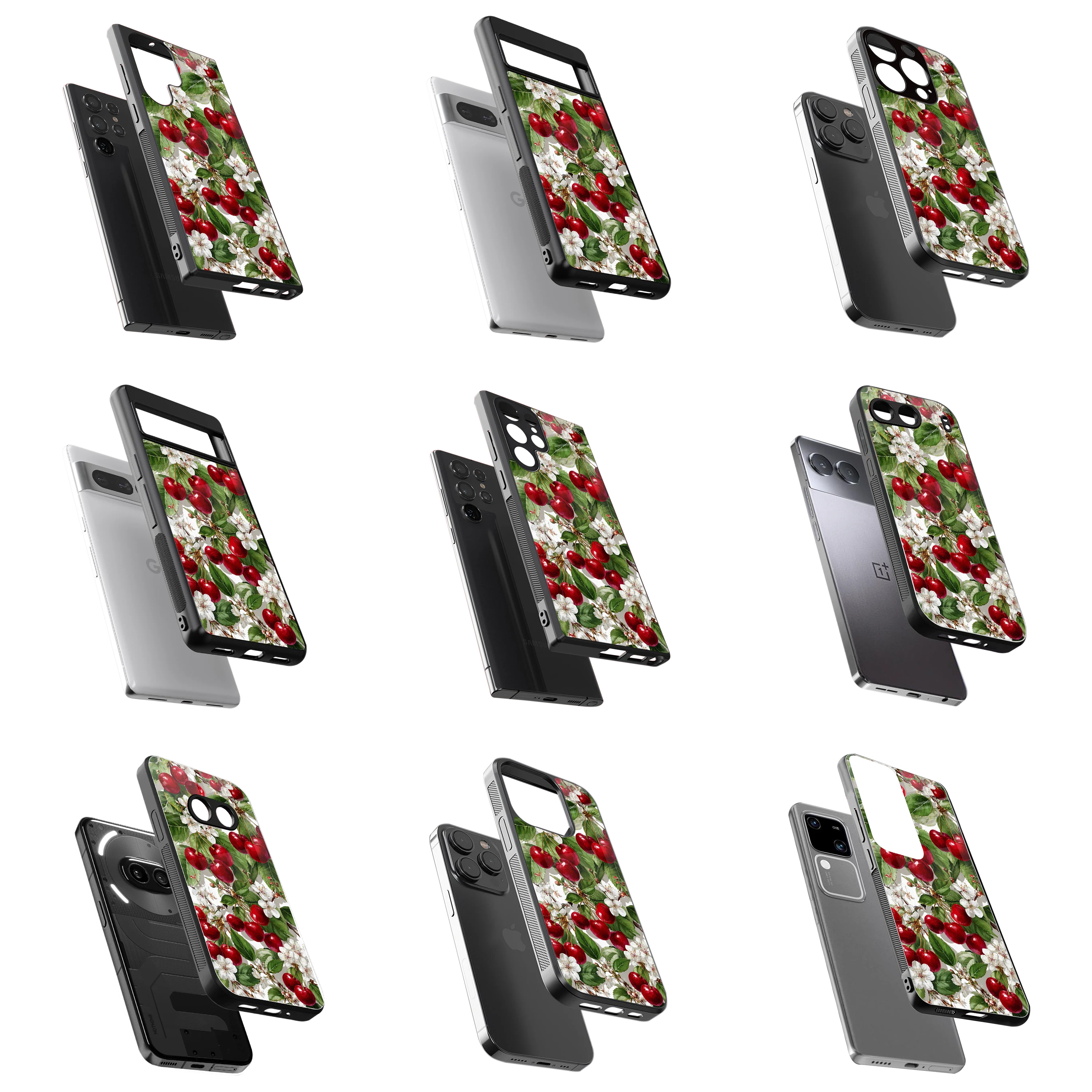 Durable Glass Back Mobile Case for iPhone, Samsung, OnePlus, Google Pixel, Redmi, Vivo, Oppo