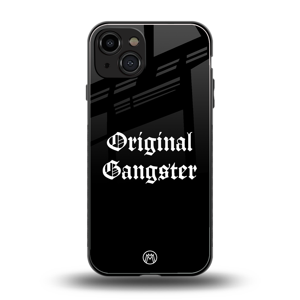 original gangster back phone cover | glass case for iphone 15