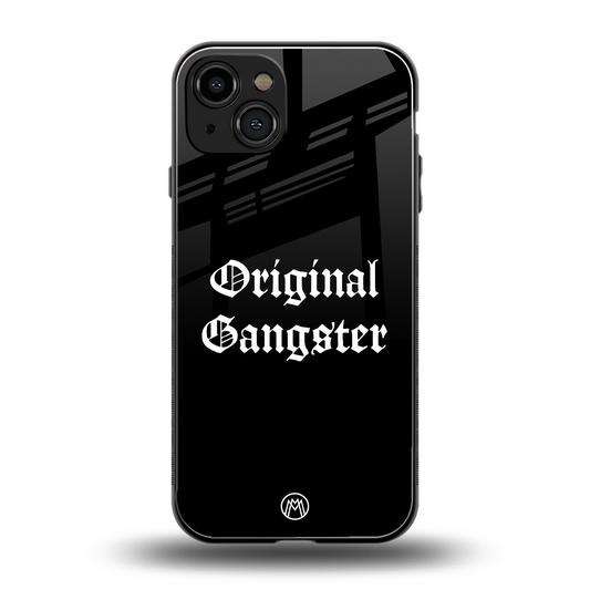 original gangster back phone cover | glass case for iphone 15